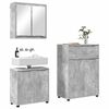 vidaXL Bathroom Furniture Set 3 pcs Concrete Grey Engineered Wood