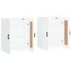 vidaXL Wall Mounted Cabinets 2 pcs White Engineered Wood
