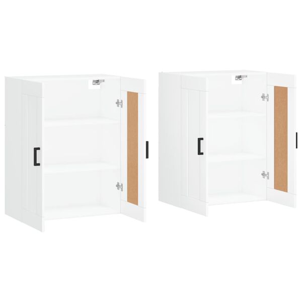 vidaXL Wall Mounted Cabinets 2 pcs White Engineered Wood