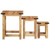 vidaXL Nesting Side Tables 3 pcs Solid Rough Wood Mango