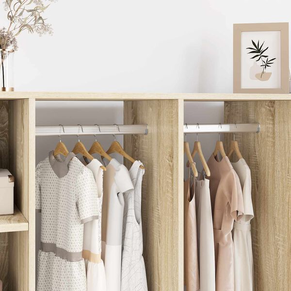 vidaXL Closet Rod 12 pcs Silver 472 x 15 x 29 mm Aluminium Alloy