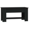 vidaXL Coffee Table Black 101x49x52 cm Engineered Wood