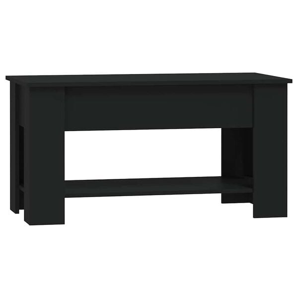 vidaXL Coffee Table Black 101x49x52 cm Engineered Wood