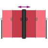 vidaXL Retractable Side Awning Red 160x1000 cm