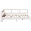 vidaXL Bookcase Bed without Mattress White 120x200 cm Solid Wood Pine