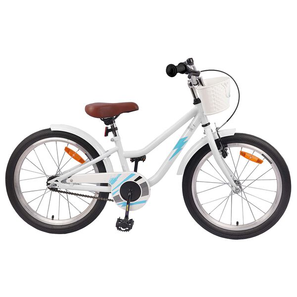 vidaXL Kids Bike 18'' for 5-7 Years Old White