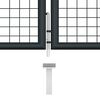 vidaXL Mesh Garden Gate Galvanised Steel 400x75 cm Grey