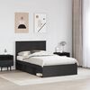 vidaXL Bed Frame with Headboard Black 120 x 200 cm Solid Pine Wood