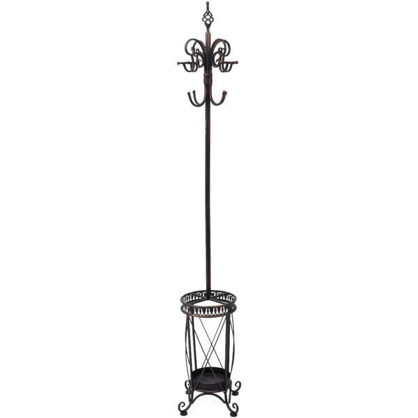 vidaXL Coat Stand Iron Antique Black
