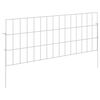 vidaXL Garden Fence with Stakes 24 pcs 75 x 30 cm Mesh Silver