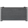 vidaXL Garden Planter Grey 60x31x31 cm Solid Pinewood