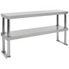 vidaXL Kitchen Work Table with Overshelf 120x60x150 cm Stainless Steel
