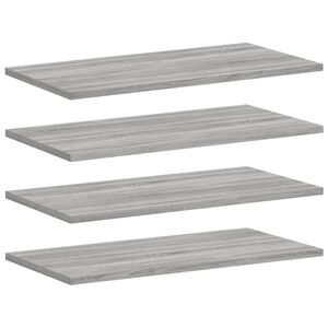 vidaXL Wall Shelves 4 pcs Grey Sonoma 60x30x1.5 cm Engineered Wood