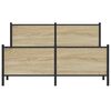 vidaXL Metal Bed Frame without Mattress Sonoma Oak 140x190 cm