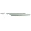 vidaXL Electric Retractable Awning Green and White 4.5 x 3 m