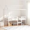 vidaXL High Sleeper Bed without Mattress White 90x200 cm Solid Wood Pine