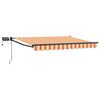 vidaXL Manual Retractable Awning with LEDs Multicolour 3 x 2.5 m