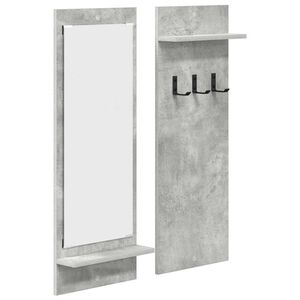 vidaXL Wall-Mounted Coat Rack with Shelf Concrete Grey 70 x 10 x 90 cm
