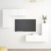 vidaXL 4 Piece TV Cabinet Set White Engineered Wood
