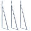 vidaXL Support Brackets for Fence Post 3 pcs Galvanised Steel