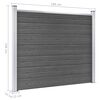 vidaXL Fence Panel Set WPC 699x146 cm Black