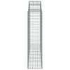 vidaXL Arched Gabion Baskets 14 pcs 200x50x160/180 cm Galvanised Iron