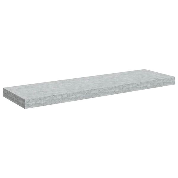 vidaXL Floating Wall Shelf Concrete Grey 80x23.5x3.8 cm MDF