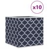 vidaXL Foldable Storage Boxes 10 pcs Blue 32x32x32 cm Non-woven Fabric