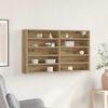 vidaXL Display Cabinet Artisan Oak 100 x 15 x 58 cm Engineered Wood