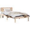 vidaXL Bed Frame with Headboard Natural 100 x 200 cm Solid Pine Wood