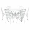 vidaXL Garden Dining Set 7 pcs White Aluminium