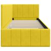vidaXL Corner Bed Frame with Headboard Yellow 80 cm x 200 cm Velvet