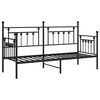 vidaXL Daybed Frame with Headboard Black 80 x 200 cm Steel