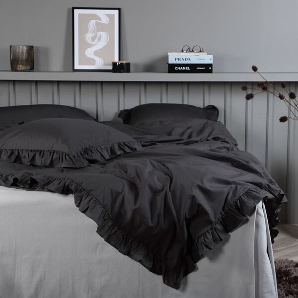 Venture Home Bed Set Levi 220x240 cm Cotton Anthracite