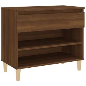 vidaXL Shoe Cabinet Brown Oak 70x36x60 cm Engineered Wood