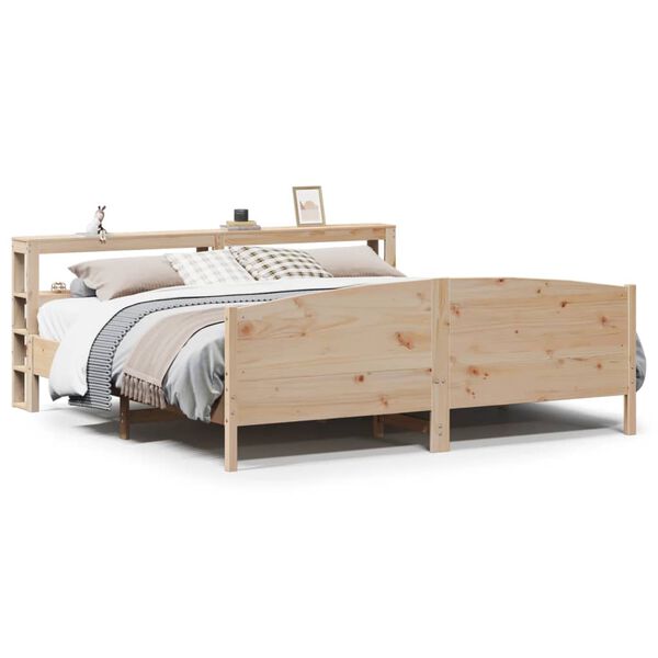 vidaXL Bed Frame without Mattress 200x200 cm Solid Wood Pine