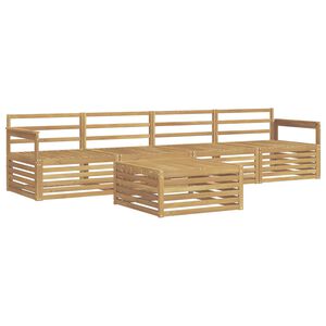 vidaXL Outdoor Sofa Set 5 pcs White Solid Acacia Wood