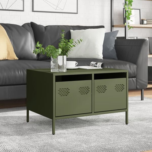 vidaXL TV Cabinet Olive Green 68x50x43.5 cm Cold-rolled Steel