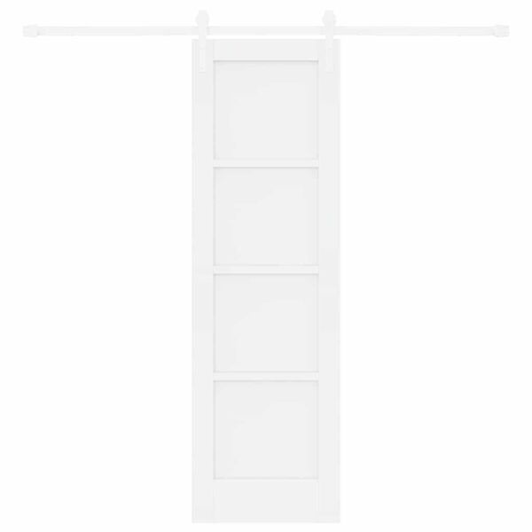 vidaXL Sliding Door White 61 x 198.5 cm Solid Pine Wood