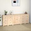 vidaXL Sideboard 230x35x80 cm Solid Wood Pine