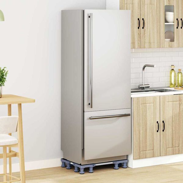 vidaXL Washing Machine Base Manual Grey 67 x 67 x 12 cm Metal