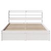 vidaXL Bed Frame with Headboard without Mattress White 120x190 cm Small Double