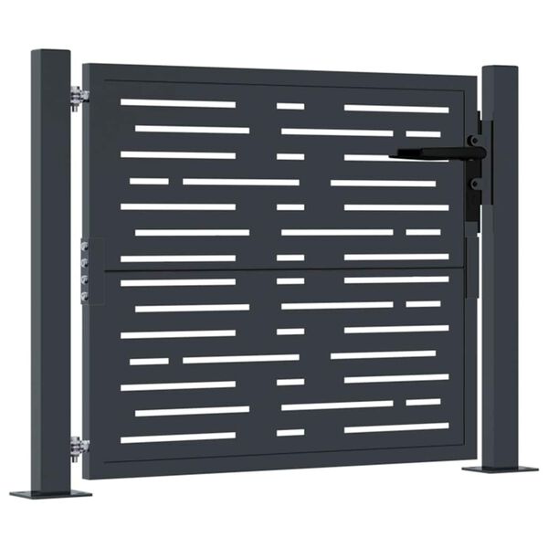 vidaXL Garden Gate Anthracite 100x100 cm Steel Square Design