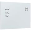vidaXL Wall-mounted Magnetic Board White 50x40 cm Tempered Glass