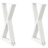 vidaXL Dining Table Legs 2 pcs White 60x(72-73.3) cm Steel