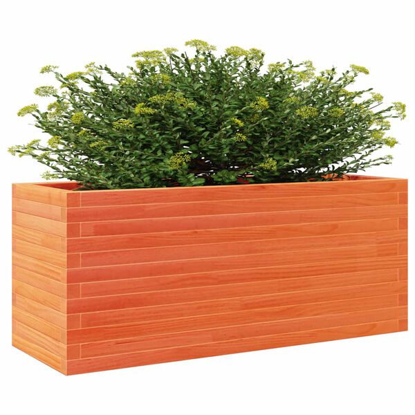 vidaXL Garden Planter Wax Brown 110x40x46 cm Solid Wood Pine