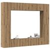 vidaXL Wall Mounted TV cabinets 8 pcs Artisan Oak Engineered Wood