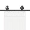 vidaXL Sliding Door Hardware Kit 200 cm Steel Black