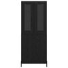 vidaXL Highboard Black Oak 69.5 x 34 x 180 cm Engineered Wood