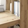 vidaXL Desk with Shelf Artisan Oak 122 x 67 x 145 cm Engineered Wood